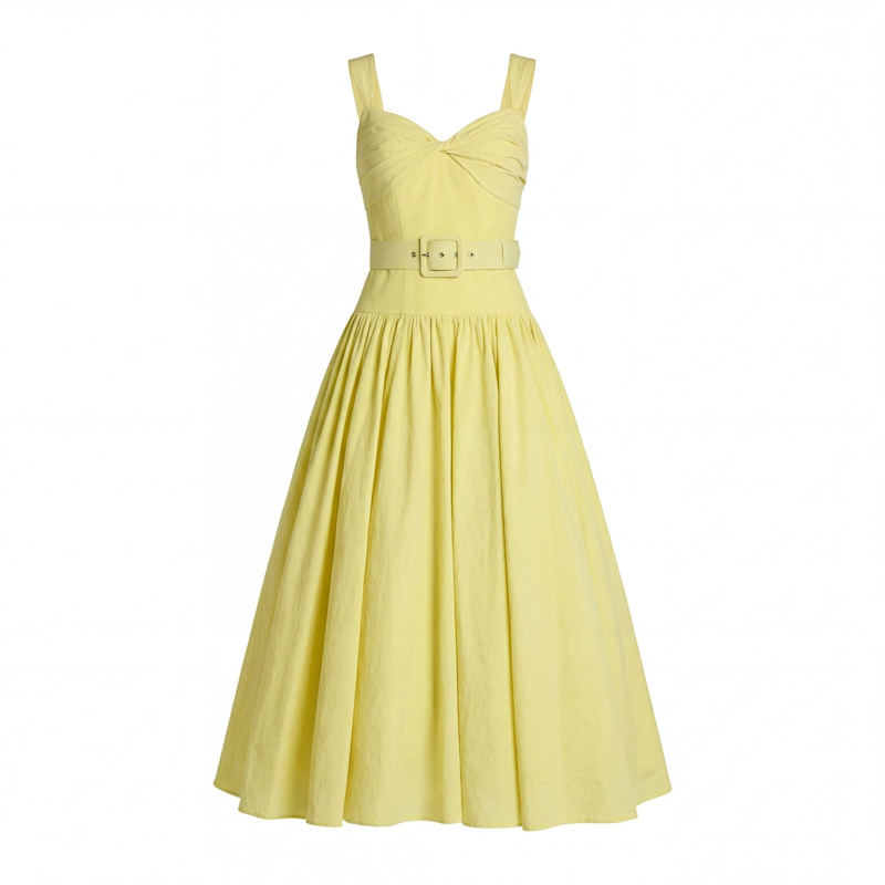 mac duggal sleeveless a-line midi dress Satin Sleeveless A Line Midi Dress With Bow