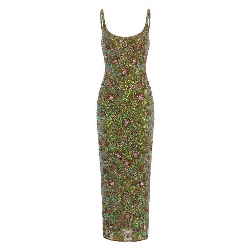Sleeveless Embellished Floral Maxi Dress by Mac Duggal