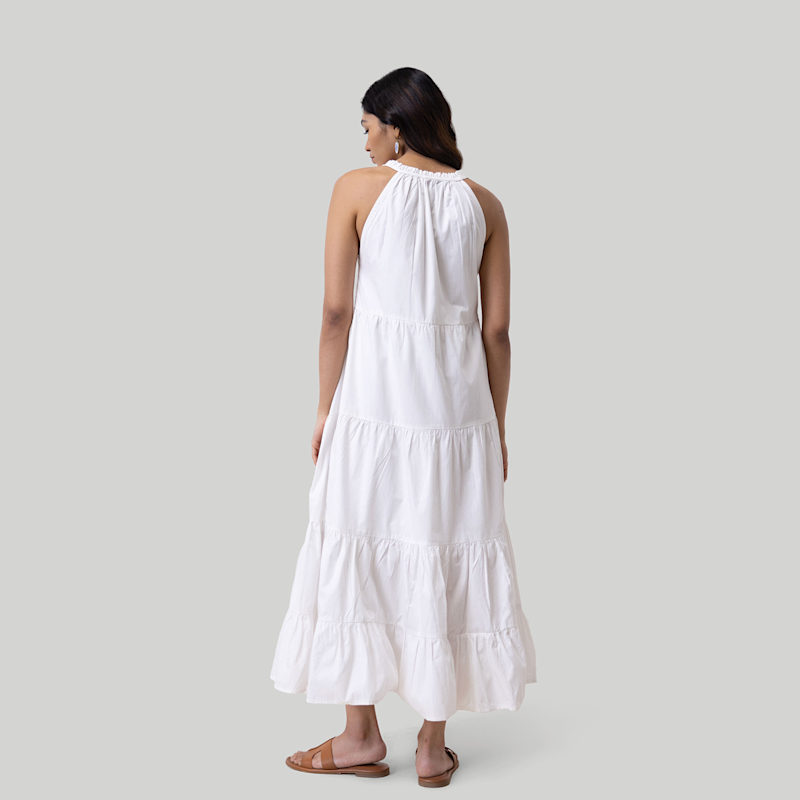 Thumbnail of Sleeveless Embroidered Tiered Maxi Dress image