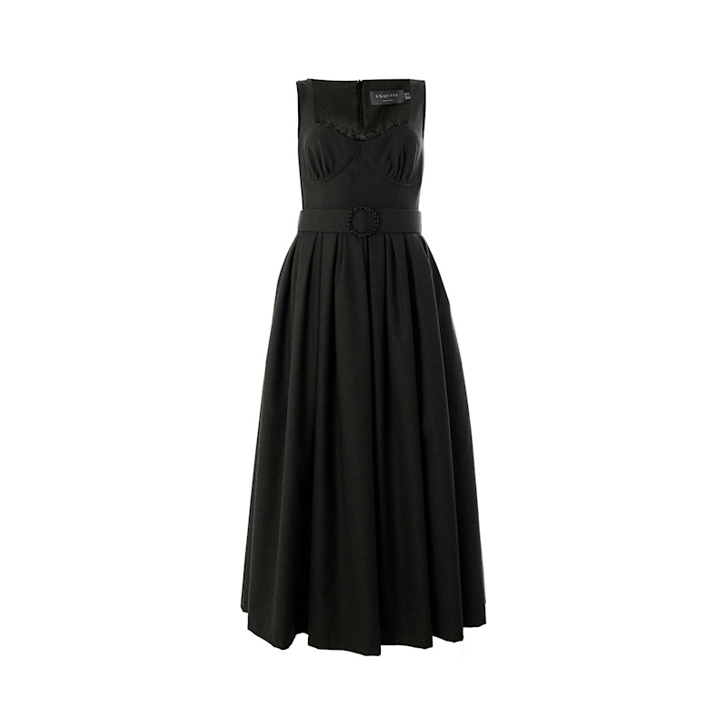 Thumbnail of Sleeveless Fit-And-Flare Dress - Grey image