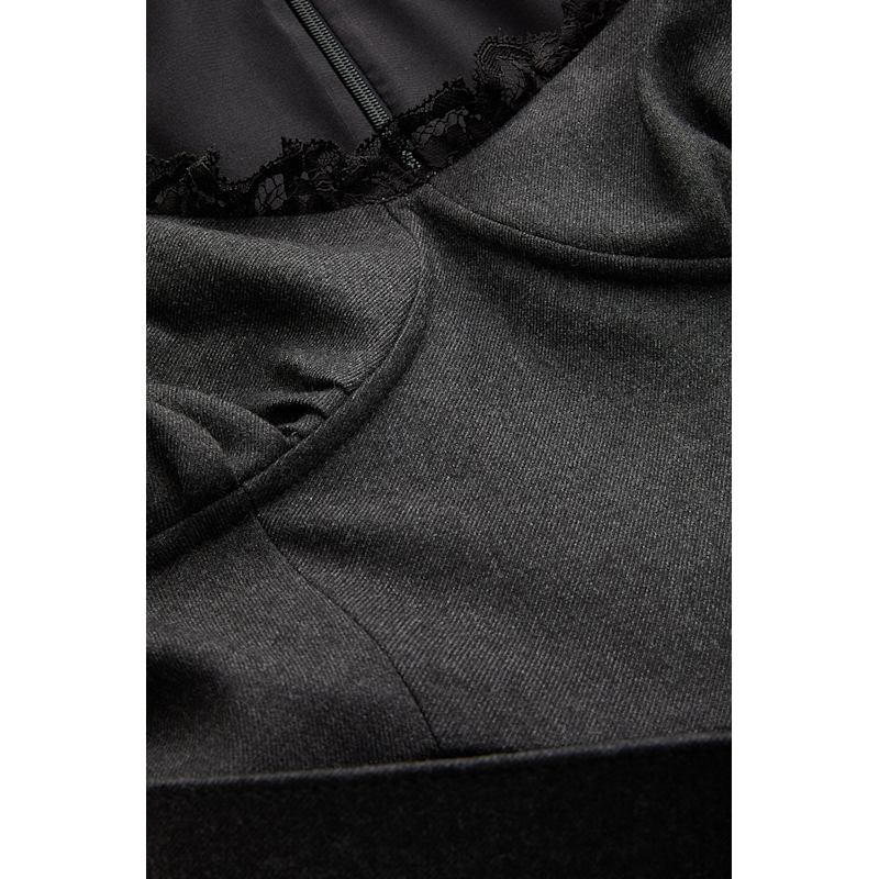 Thumbnail of Sleeveless Fit-And-Flare Dress - Grey image