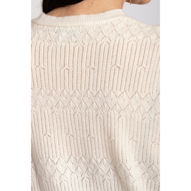 Thumbnail of Sleeveless Knitted Vest In Ivory - The Luna image