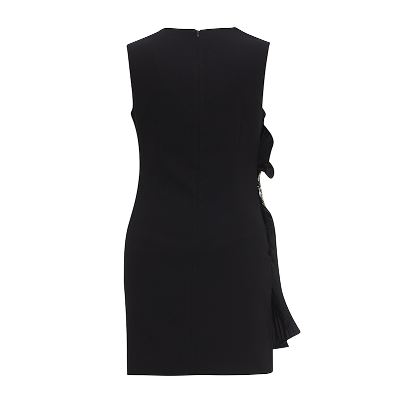 knee length dresses for ladies Dahlia Floral-Embellished Ruffle Mini Dress KLYF1114