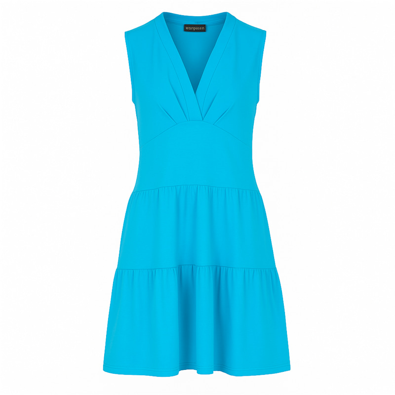 jersey material dress SPANDEX IN RED This dress offers both comfort and style with its elegant ruffle detailing along the sleeves Shikara organic cotton/modal jersey-fabric dress