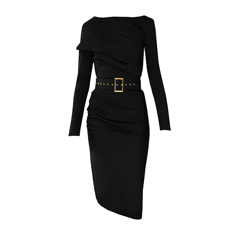 black one sleeved dress BY TOGETHER: Twilight Kiss Mini Bubble Dress, Black – Everyday Chic Boutique main image 0