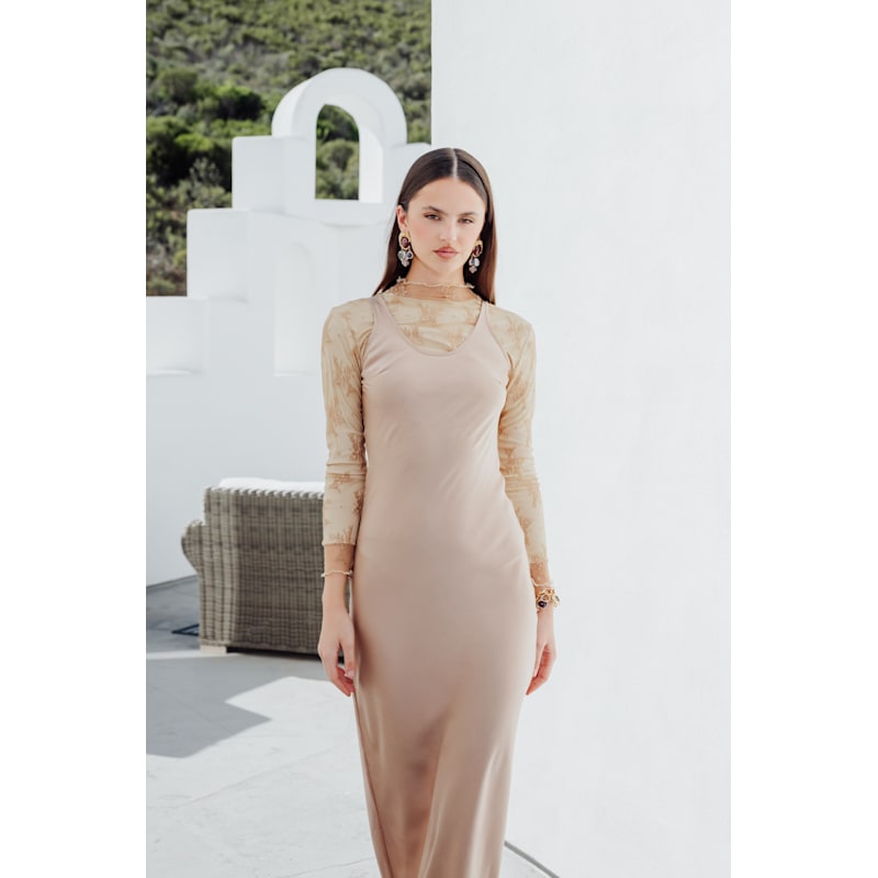 Thumbnail of Slip Jumper Dress - Tan image