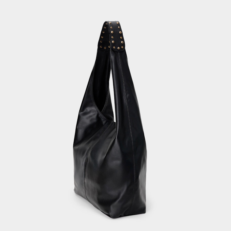 Thumbnail of Slouchy Leather Shoulder Bag-Black image