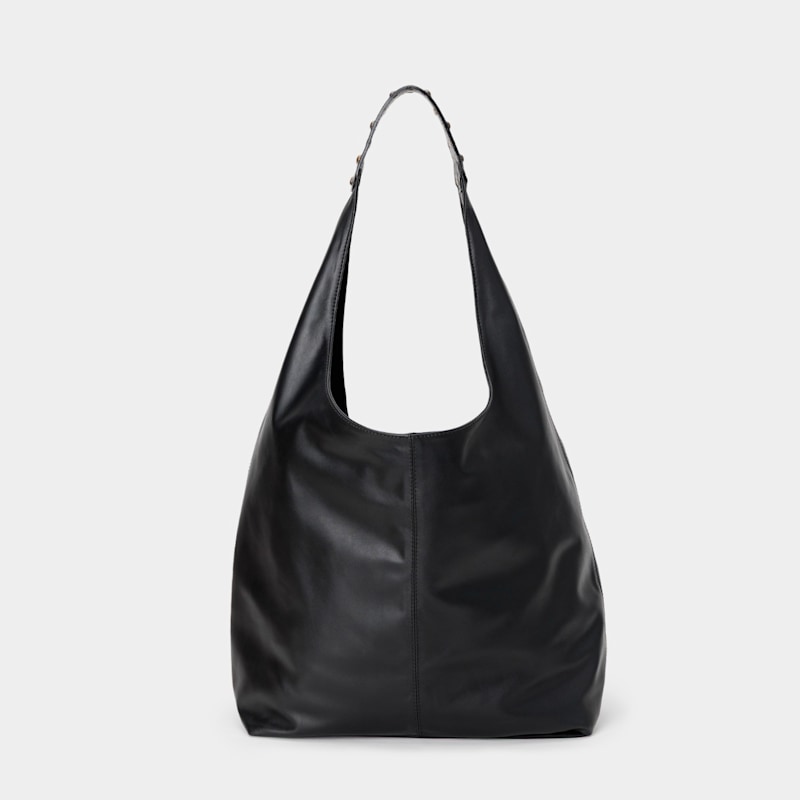 Thumbnail of Slouchy Leather Shoulder Bag-Black image