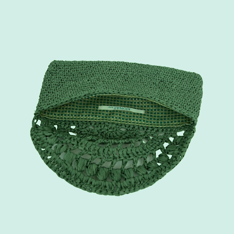 Thumbnail of Cunda Crochet Clutch Bag In Green image