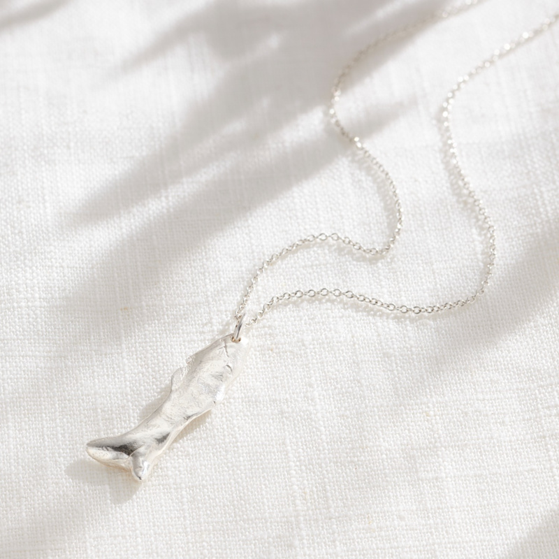 Thumbnail of Small Fortune Fish Gold Pendant Necklace image