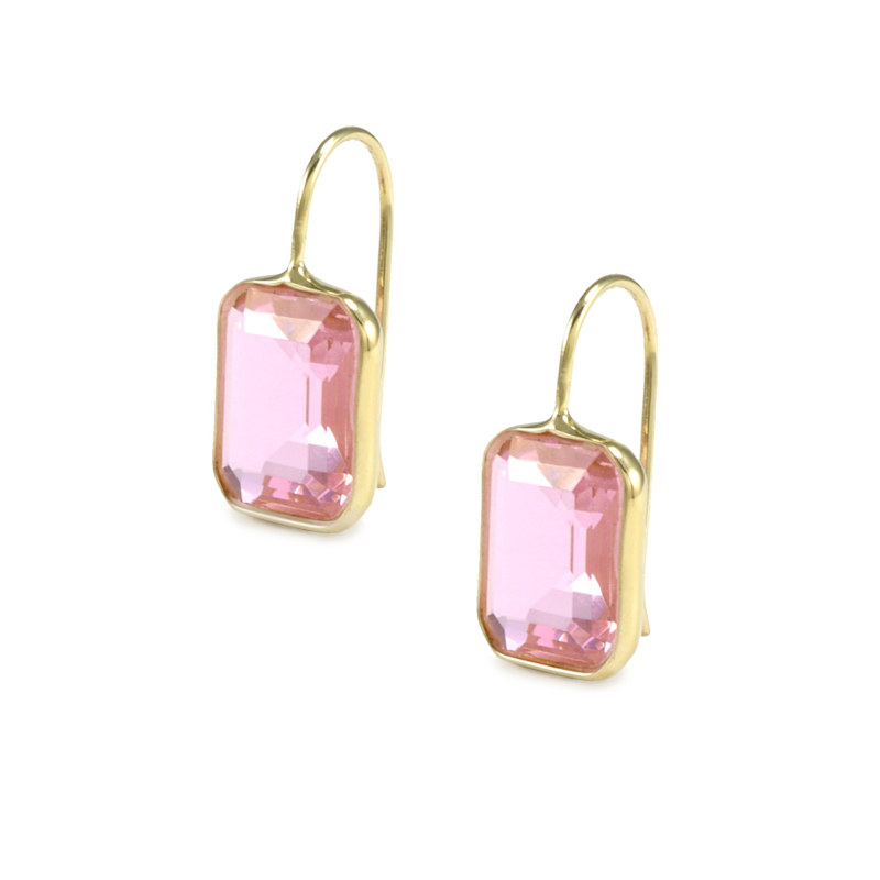 Thumbnail of Small Gemma Pink Quartz Earrings image