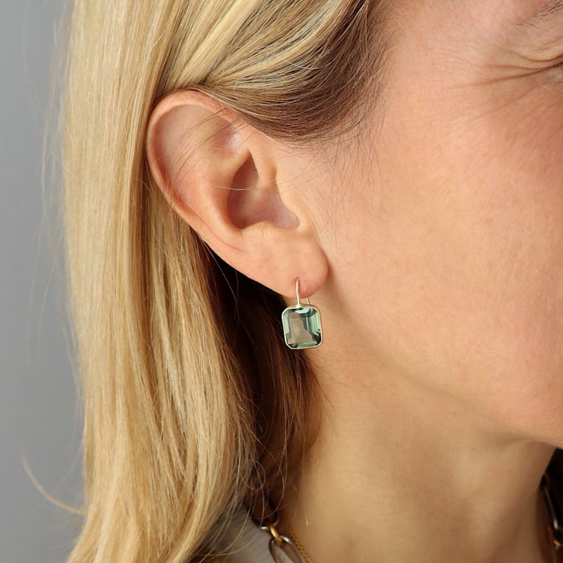 Thumbnail of Small Green Quartz Gemma Earrings image