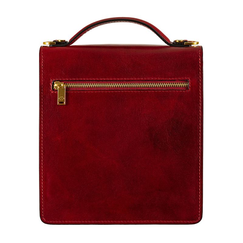 Small Leather Briefcase For Women - Walden - Red | Time Resistance ...