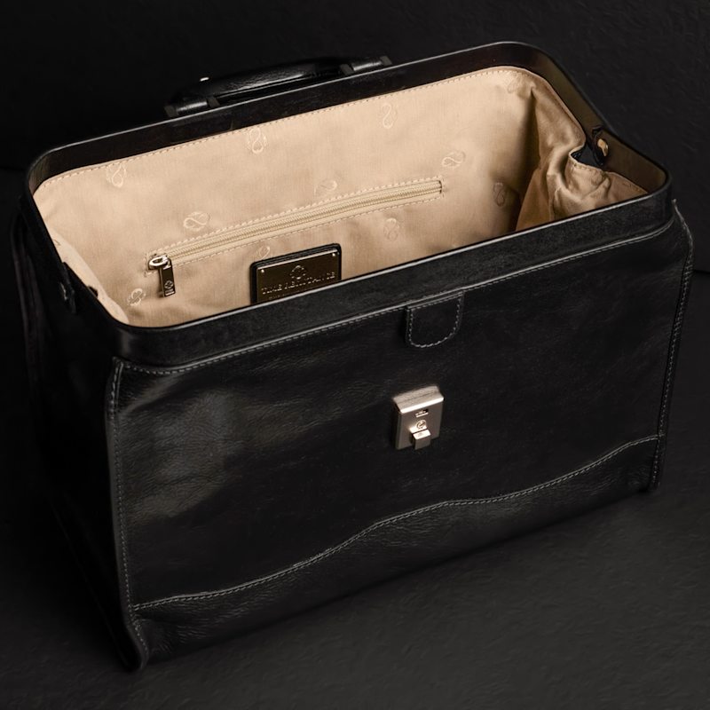Thumbnail of Small Leather Doctor Bag For Women In Black - David Copperfield image