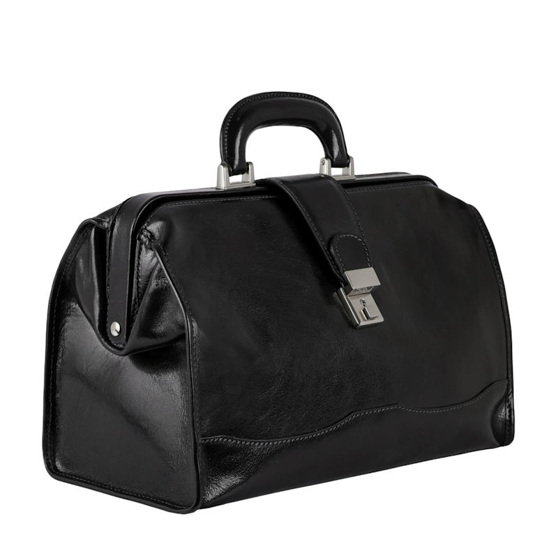 Thumbnail of Small Leather Doctor Bag For Women In Black - David Copperfield image