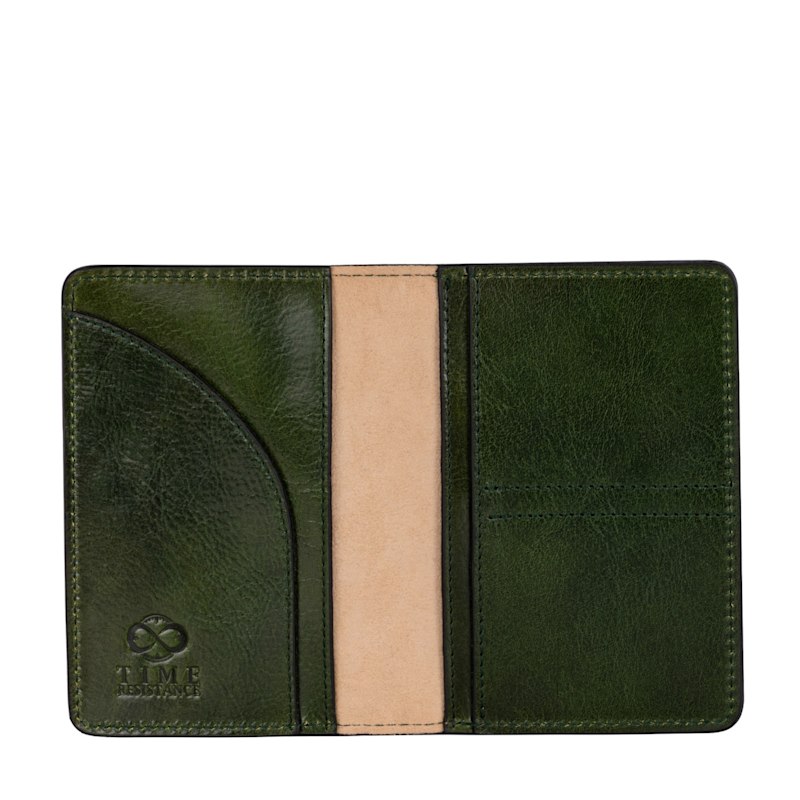 Thumbnail of Small Leather Passport Holder For Women In Green - Gulliver's Travels image