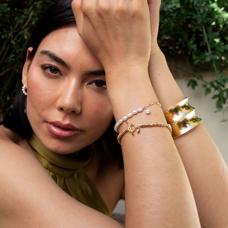 Thumbnail of Nomad Nugget Bracelet In Gold Vermeil image