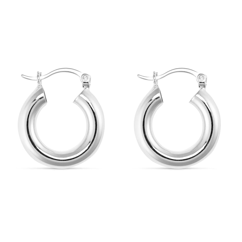 Small Sterling Silver Thick Hoops | Elk & Bloom | Wolf & Badger