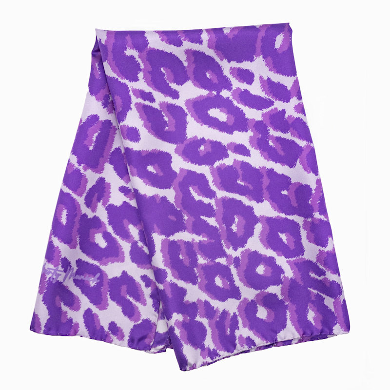Thumbnail of Smooth Cheetah - Midi Silk Twill Lilac image