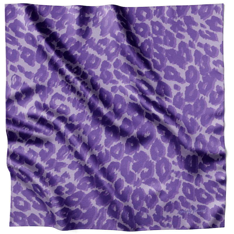 Thumbnail of Smooth Cheetah - Midi Silk Twill Lilac image