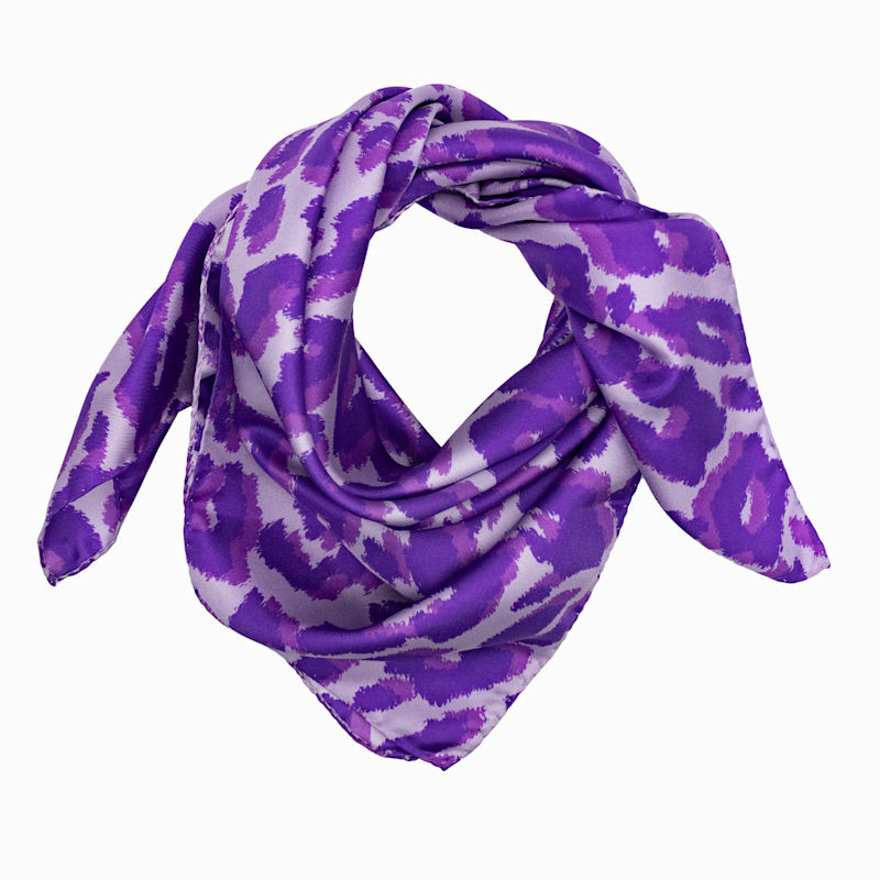 Thumbnail of Smooth Cheetah - Midi Silk Twill Lilac image