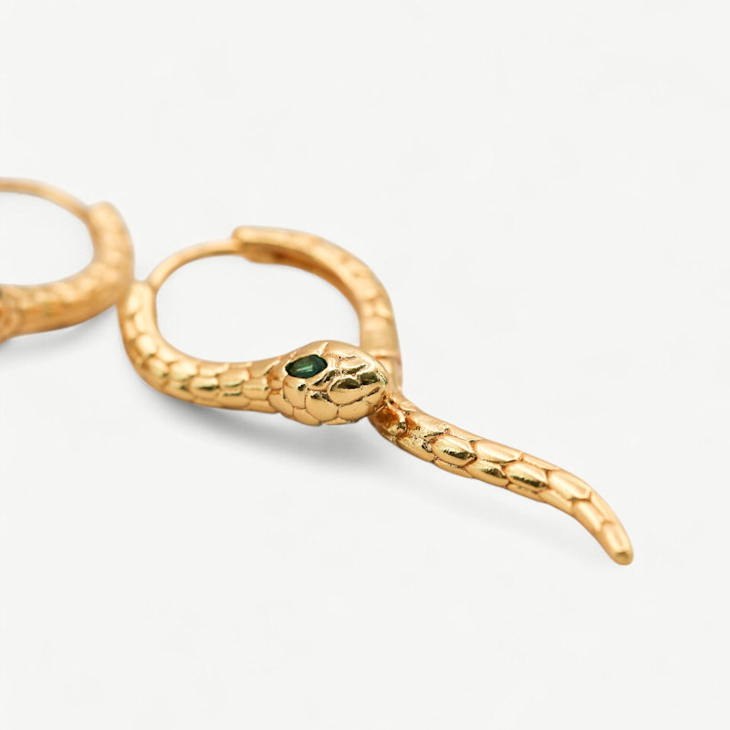 Thumbnail of Snake Hoop Earrings image