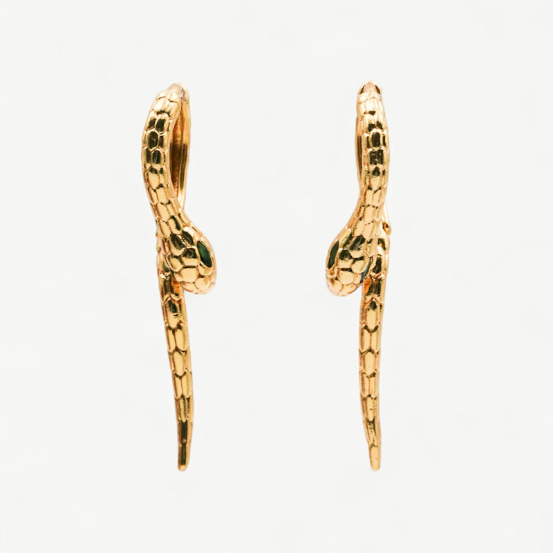 Thumbnail of Snake Hoop Earrings image