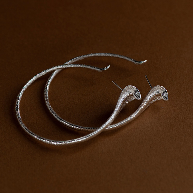 Thumbnail of Snake Hoops Silver image
