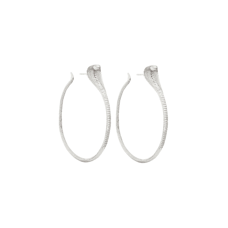 Thumbnail of Snake Hoops Silver image