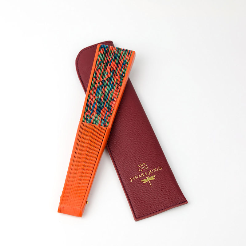 Thumbnail of Snakes Orange Hand Fan image