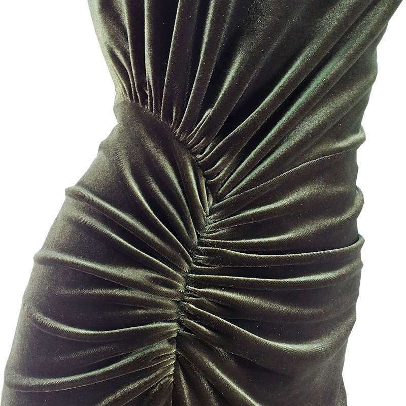 green velour maxi dress Sofia Olive Green Velvet | Me & Thee Season_F25