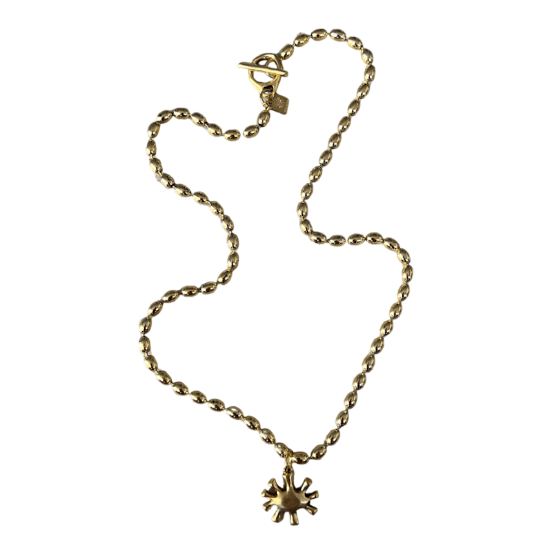 Thumbnail of Sofia Mini Gold Eye Necklace image