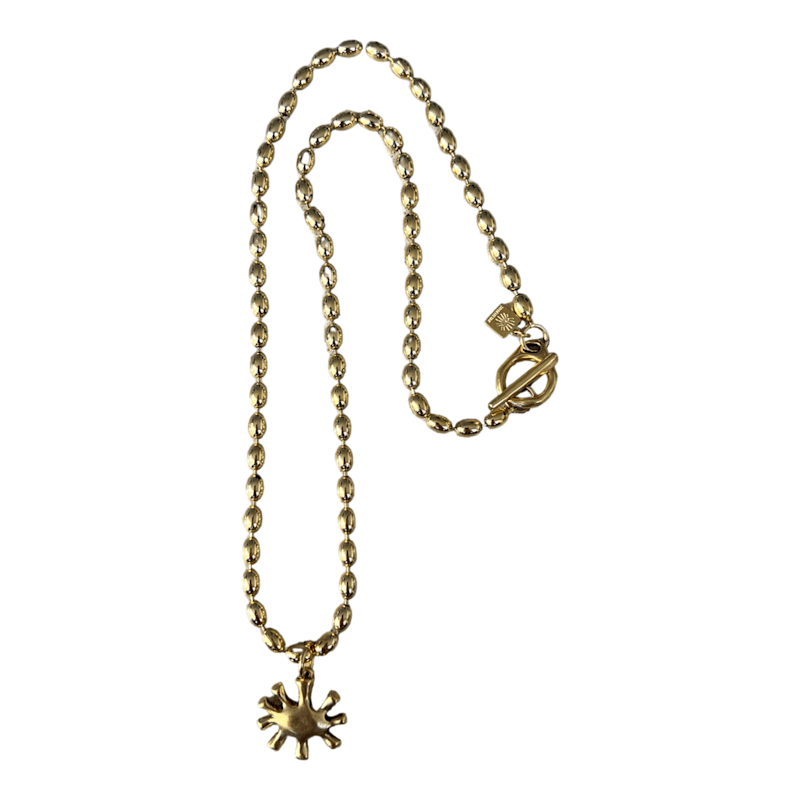 Thumbnail of Sofia Mini Gold Eye Necklace image