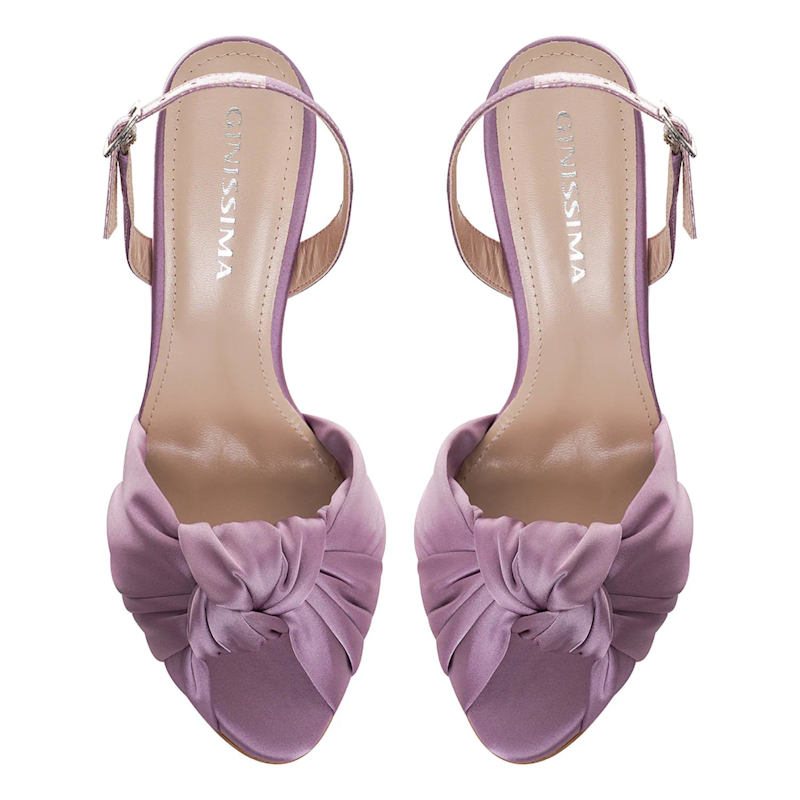 Thumbnail of Sofia Satin Sandals, Purple-Lavender image