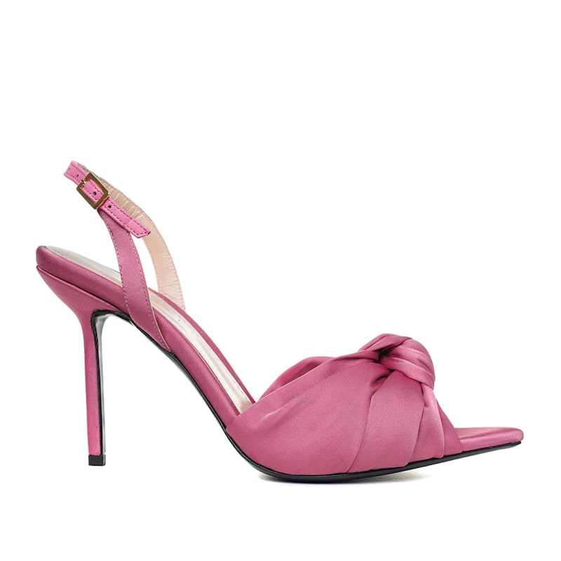 Thumbnail of Sofia Satin Sandals, Rose - Premium Collection image