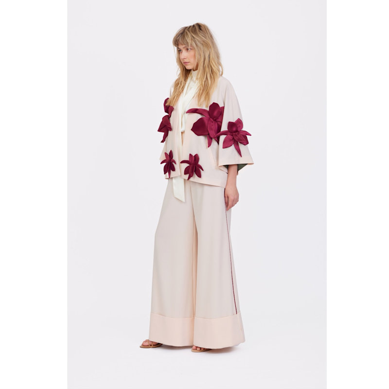 Thumbnail of Soft Touch Flowy Trousers Peach Nude image