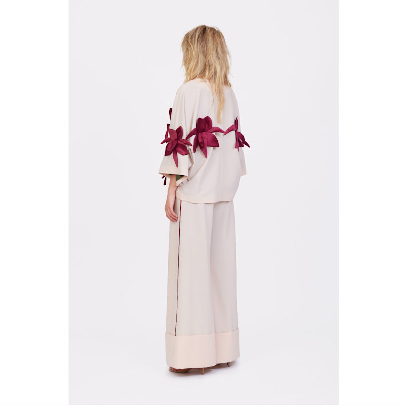 Thumbnail of Soft Touch Flowy Trousers Peach Nude image