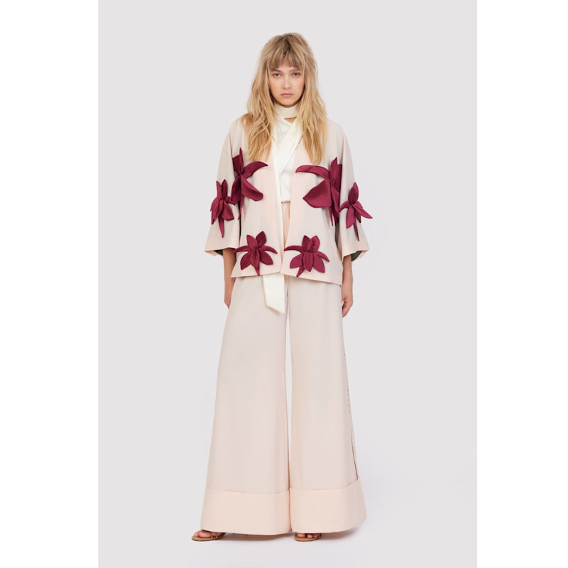 Thumbnail of Soft Touch Flowy Trousers Peach Nude image