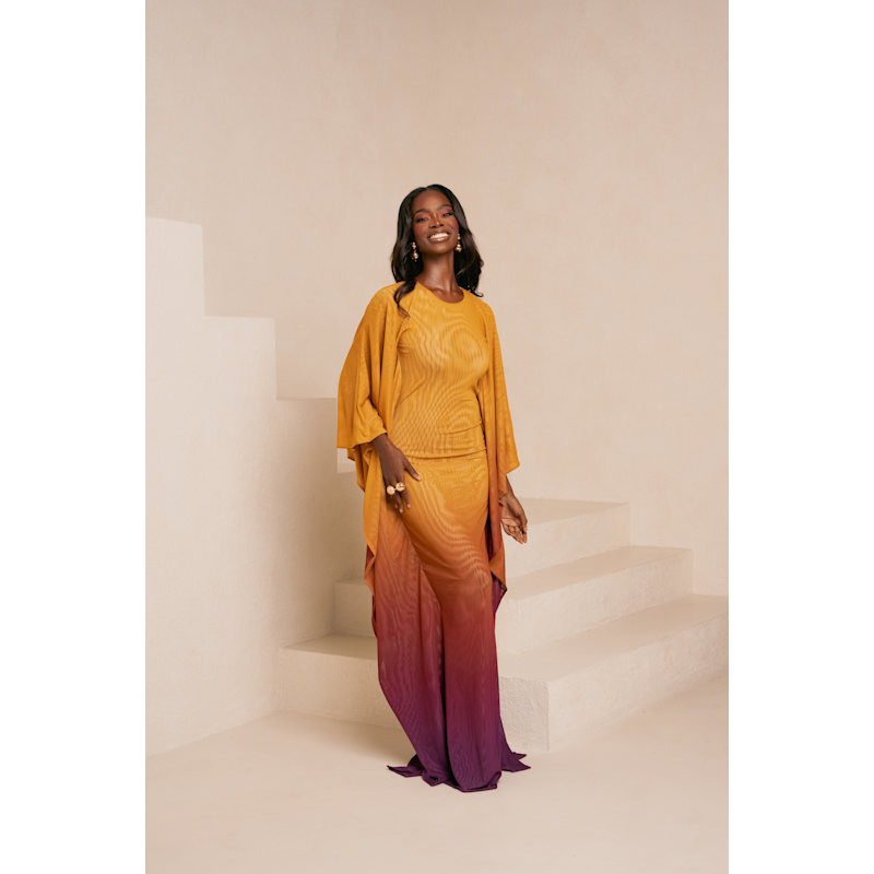 Sol Kaftan Dress OFUURE Wolf Badger