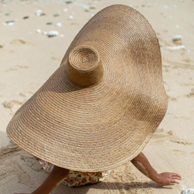 Solana Oversized Straw Hat In Toasted Beige | Brunna.Co | Wolf