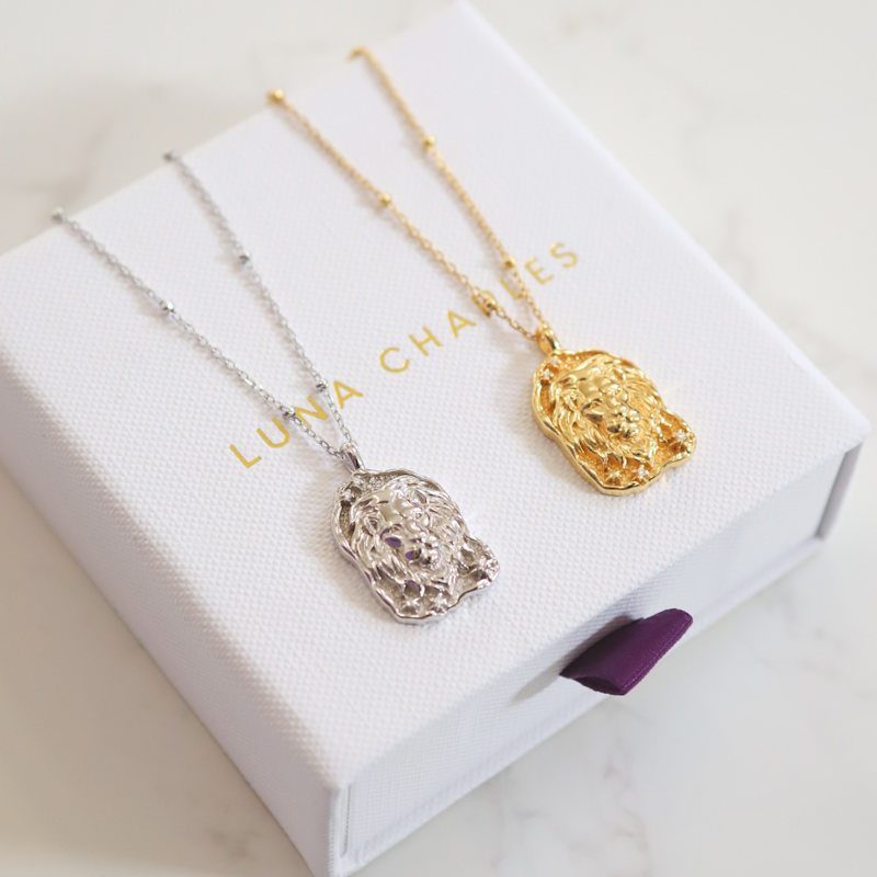 Solara Zodiac Necklace - Leo Star Sign - Silver | LUNA CHARLES | Wolf ...