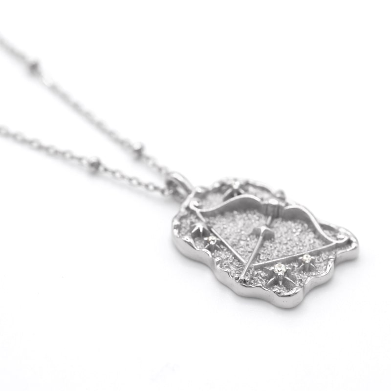 Thumbnail of Solara Zodiac Necklace - Sagittarius Star Sign - Silver image