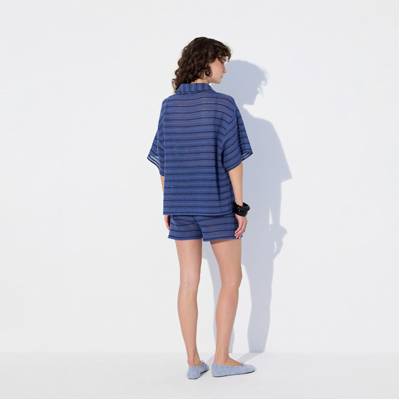 Thumbnail of Solea Striped Knit Beachwear Shirt image