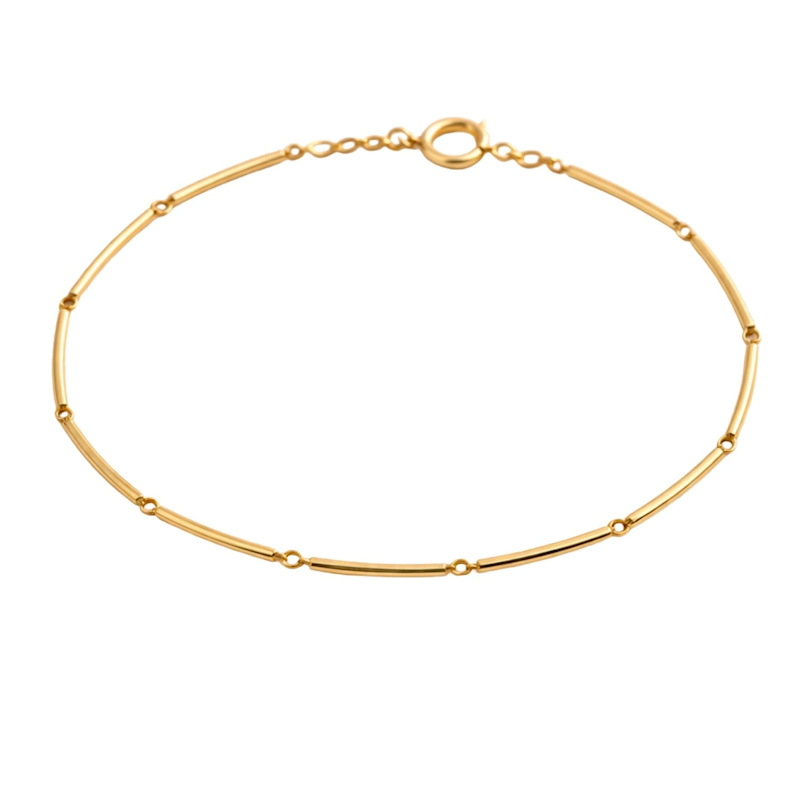 Thumbnail of Solid Gold Light Line Interval Link Chain Necklace image