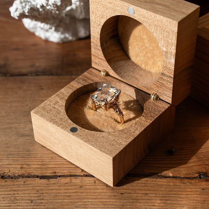 Thumbnail of Solid Gold Luxury Moissanite Gemstone Ring -  Merrow image