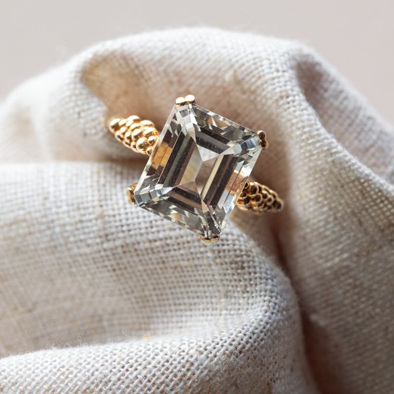Thumbnail of Solid Gold Luxury Moissanite Gemstone Ring -  Merrow image