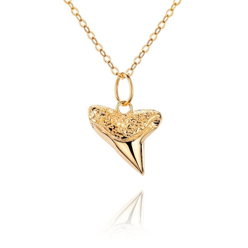 Thumbnail of Solid Gold Shark Tooth Necklace image