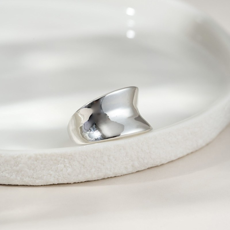 Thumbnail of Solid Sterling Silver Saddle Ring image