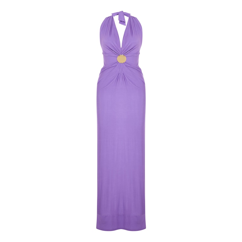 Thumbnail of Long Soline Dress – Vibrant Purple image