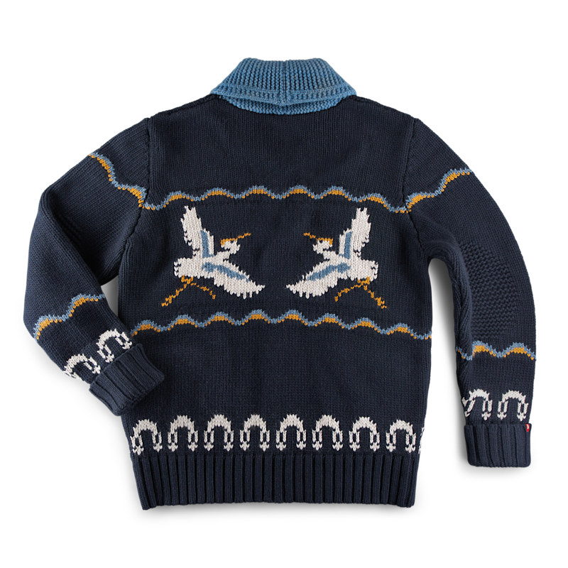 Crane Cardigan Navy | &SONS Trading Co | Wolf & Badger